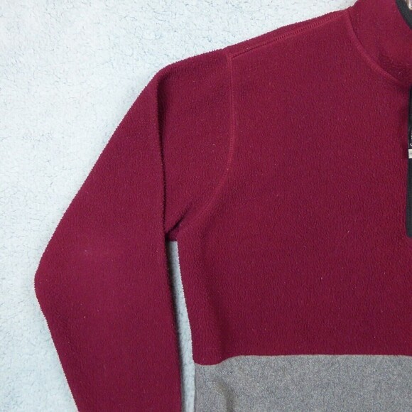 Vintage Disney Sweatshirt Men Large Red Gray Fleece Pullover 1/4 Zip Jerry Leigh - Picture 3 of 10